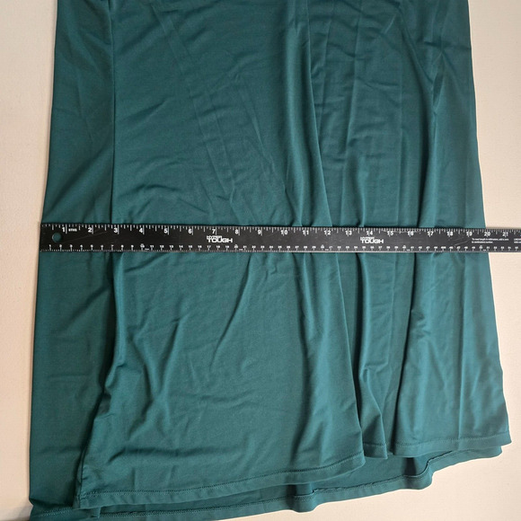 Lark & Ro Dress Women's L Green Long Bell Sleeve Ruffles Fit & Flare - Picture 11 of 16